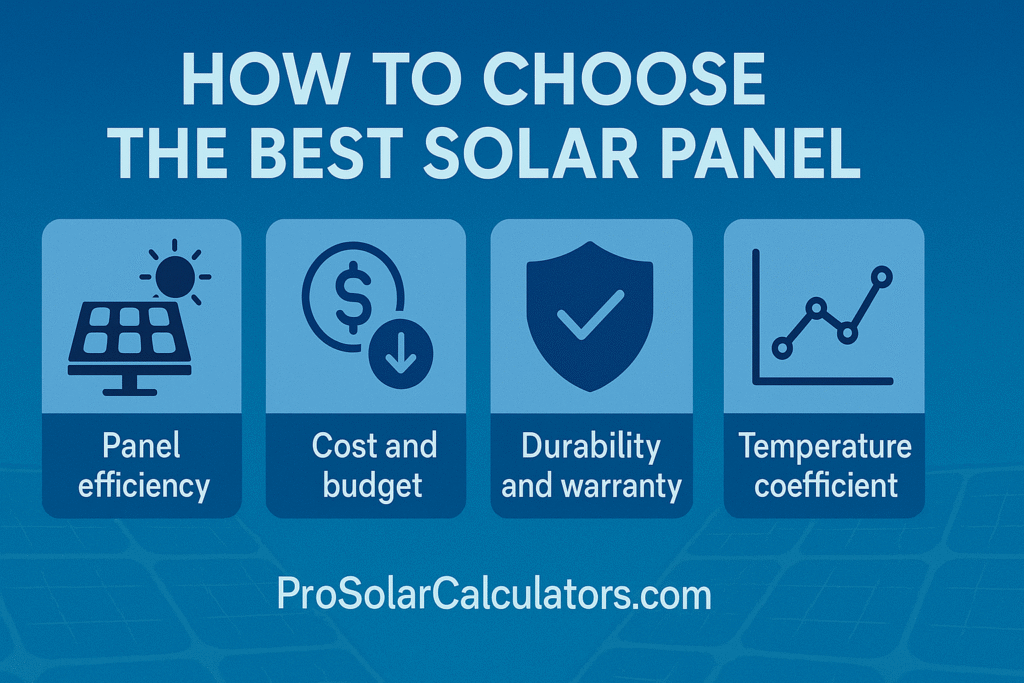 How to Choose the Best Solar Panel