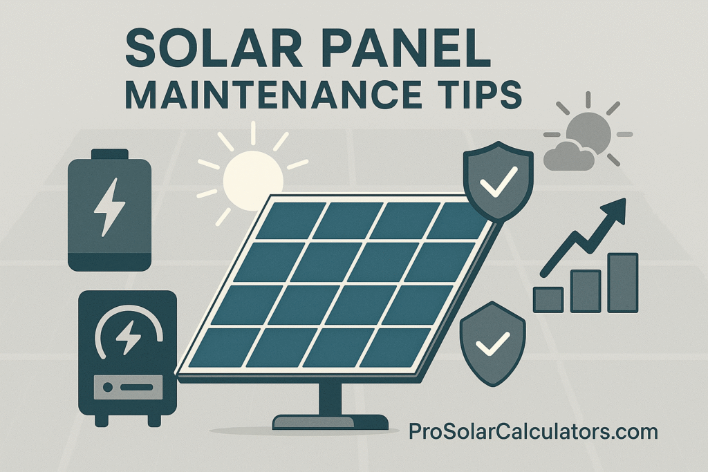 Solar Panel Maintainence Tips