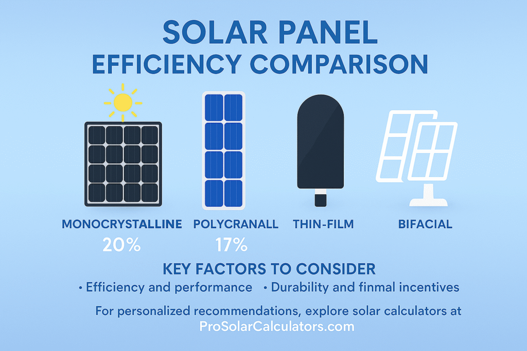Solar Panel Efficiency Comparison