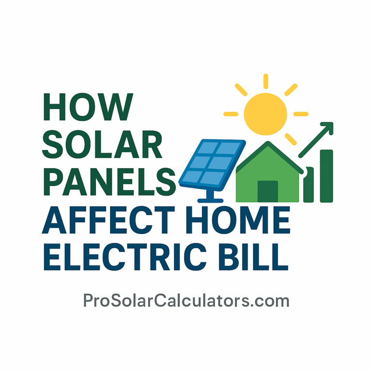 How Solar Panels Affect Home Electric Bill